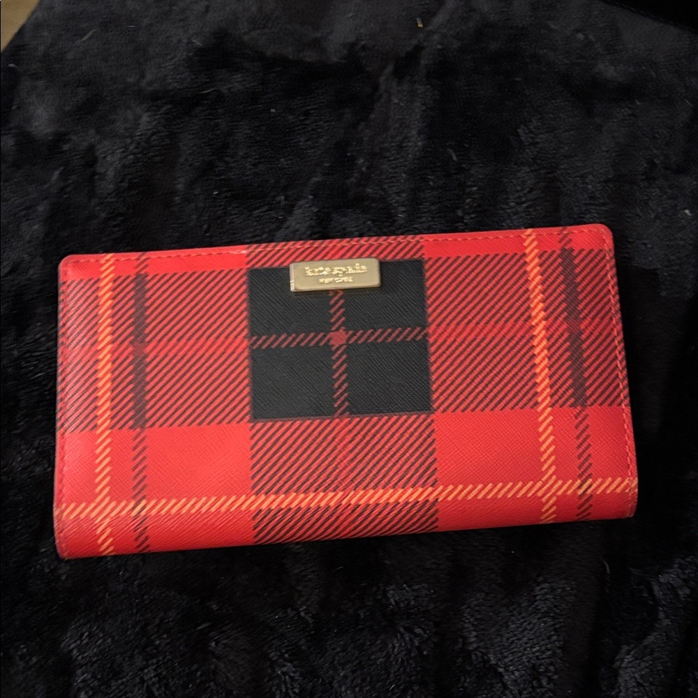 Kate Spade Woodland Plaid Stacy Bifold Wallet